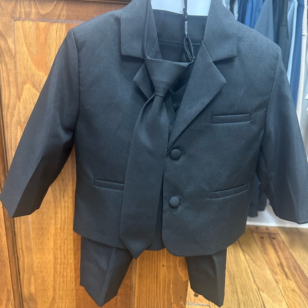 Black Toddler Suit with Tie